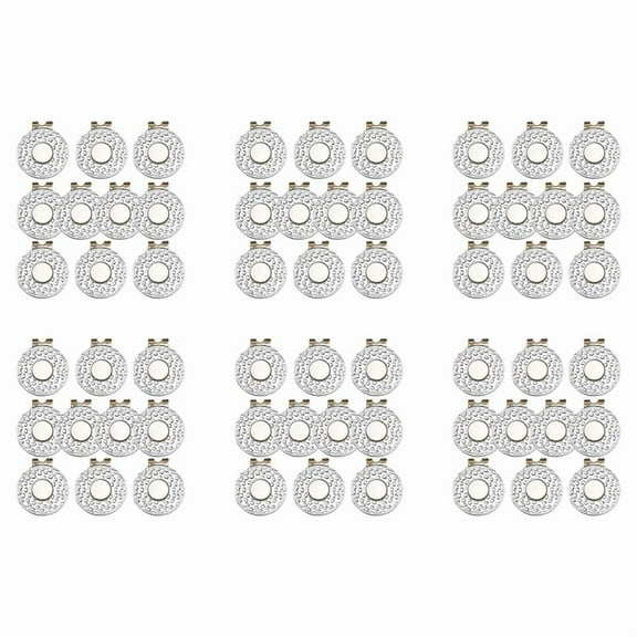 60X Magnetic Golf Hat Clips Ball Marker Holders for Golf Gloves Hats Bags Caps Visor Belt,Silver