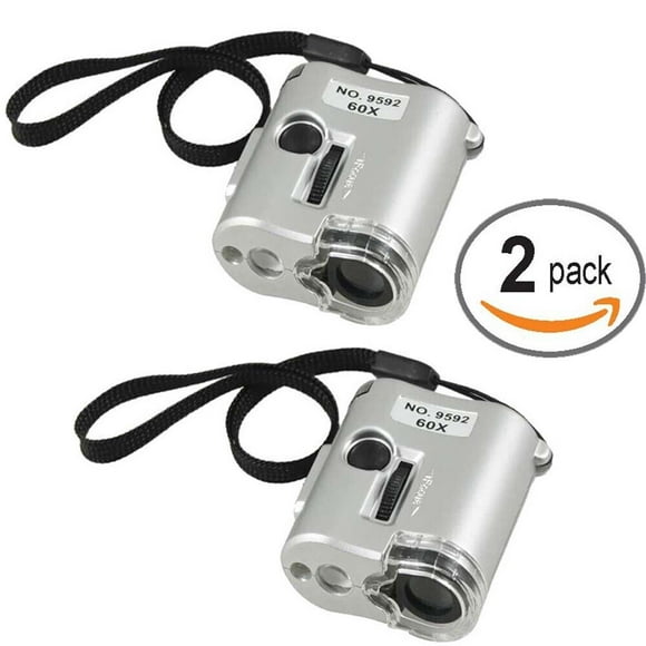 60X Magnifying Loupe Jewelry Jewelers Pocket Magnifier Loop Eye Glass LEd Light