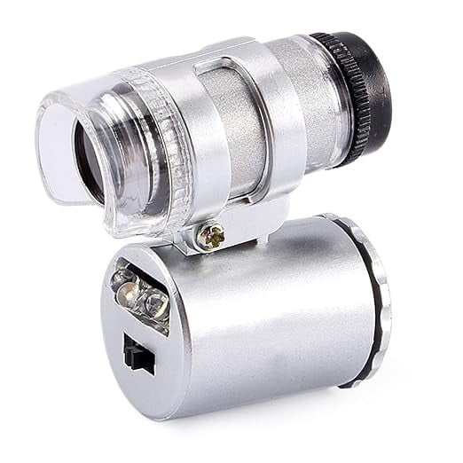 60X Microscope, 60X Mini Pocket Microscope Portable Jewelry Magnifier