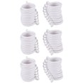60X White 25mm Inner Plastic Curtain Rings