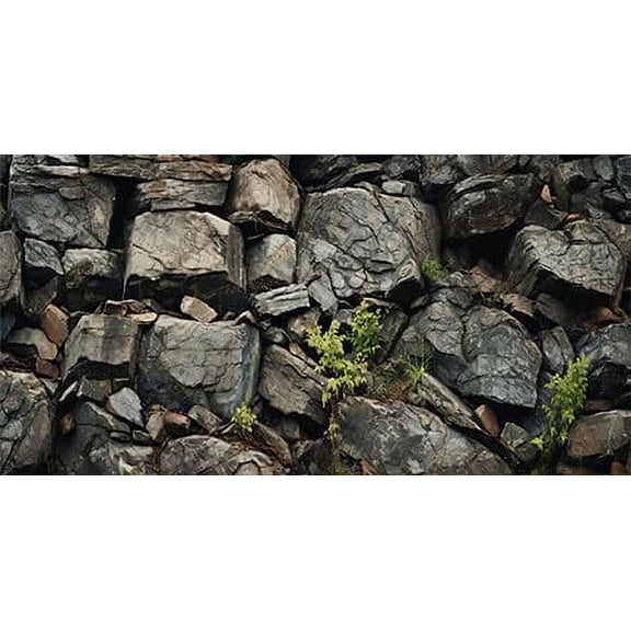 60X24IN Stone Aquarium Background, Rock Fish Tank Background, Natural Rocky Glass Terrarium Background with 8 EVA Double-Sided Tape