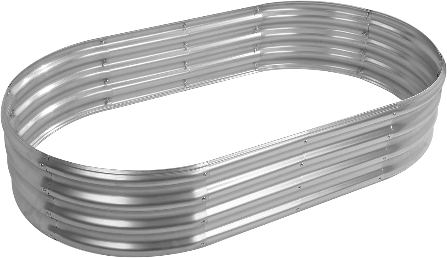 32 Inch Diameter 60X32X12 Inches Oval Galvanized Metal Garden Raised Bed/Plant Box for ...