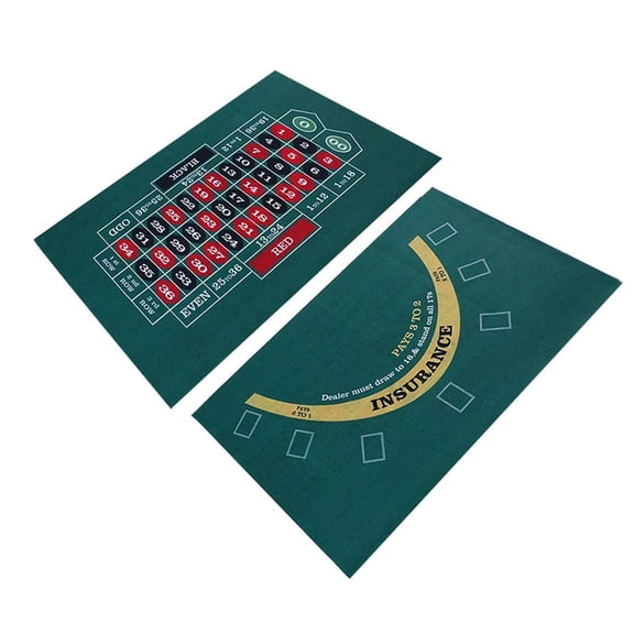 60X90Cm Double Sided Roulette Poker Card Game Pad Non Woven Fabric Table Mat For Casino Themed Party Night