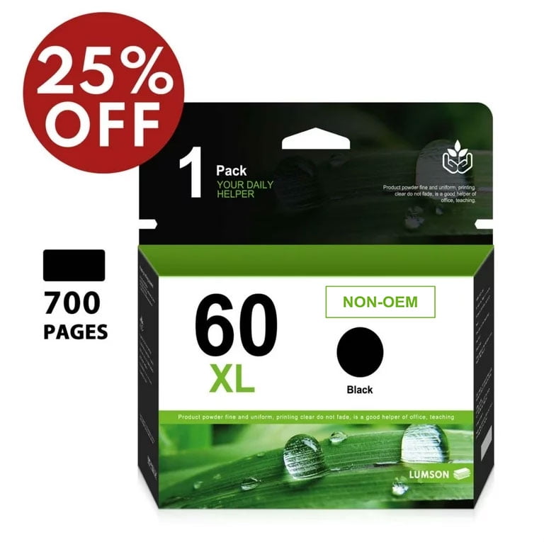 60XL Black Ink Cartridge Replacement for HP Deskjet f2430 f4280 f4440