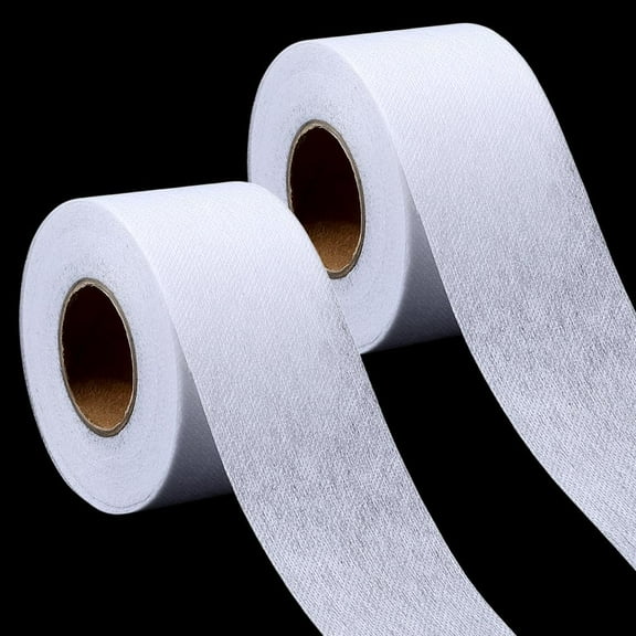 60Yds x 2In Fusible Batting Seam Tape Iron on Hemming Tape White Seam Tape Single-Side Adhesive Sheer Binding for DIY