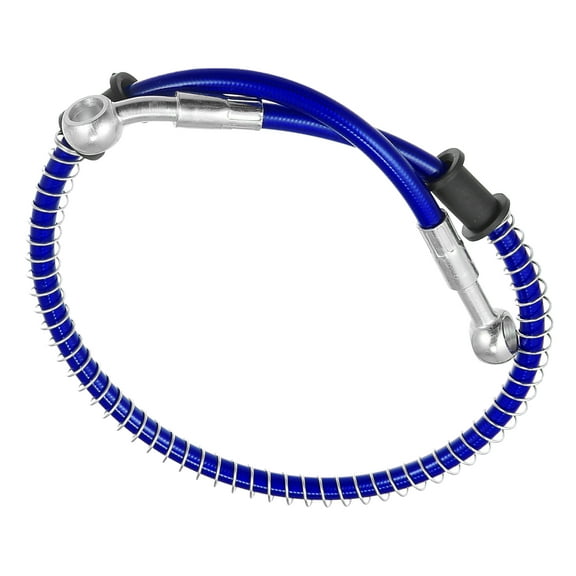 60cm 23.62" 10mm Motorcycle Braided Brake Clutch Oil Hoses Line Pipe Clutch Throttle Gas Line Fuel Pipe Blue