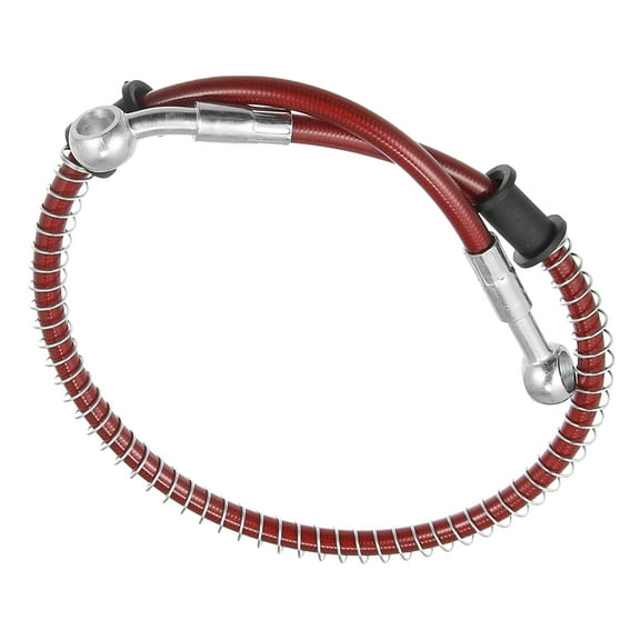 60cm 23.62" 10mm Motorcycle Braided Brake Clutch Oil Hoses Line Pipe Clutch Throttle Gas Line Fuel Pipe Red