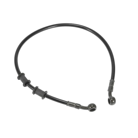 60cm 23.62" Motorcycle Braided Steel Brake Clutch Oil Hoses Line Pipe Clutch Throttle Gas Line Fuel Pipe Black