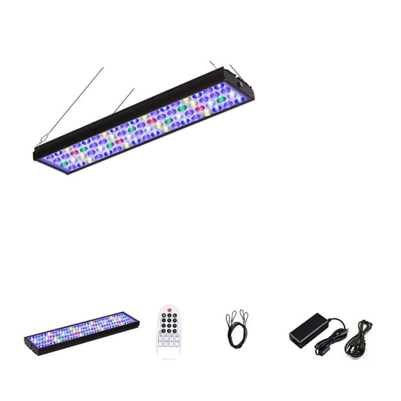 60cm 24" Marine Aquarium Light,Reef Led Light,Aquarium Light Full Spectrum For Coral Reef Marine Aquarium Fishbowl Lamp ,Easy to Install