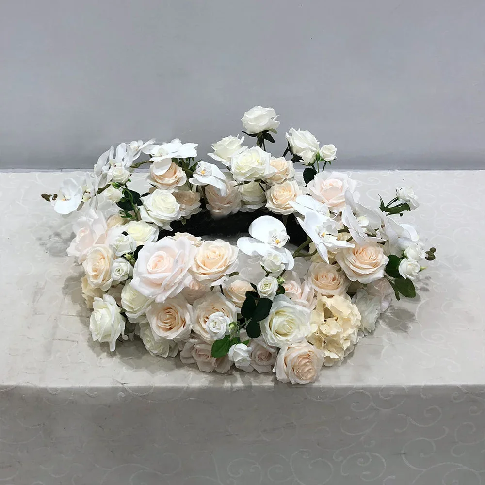 60cm Artificial flowers Wreath Wedding Decoration Table Frame decor ...