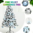 thumbnail image 1 of 60cm Christmas Tree Ins Blue Flocking Cedar, Artificial Christmas Tree With Full Branches For Tabletop Holiday Decoration Indoor Home Office Winter Festival Display, 1 of 9