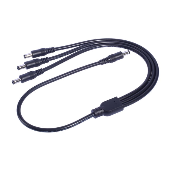 60cm DC5.5mmx2.1mm Splitter Cable 1 to 3 Way DC5521 Power Cord 12V10A Connectors Wire Line for LED Light Monitors