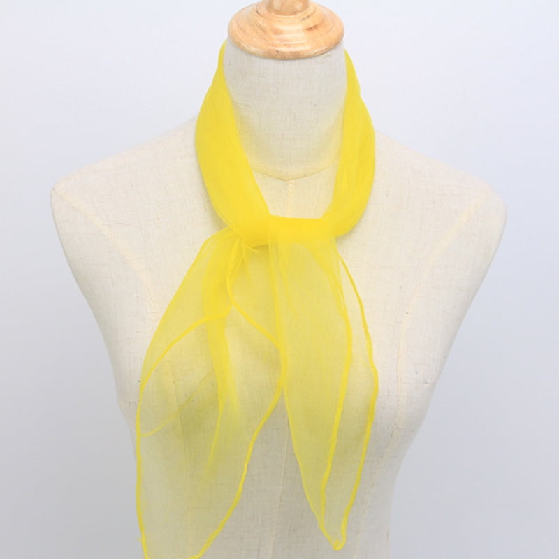60cm Dancing Small Silk Scarves Women Performance Candy Color Square ...