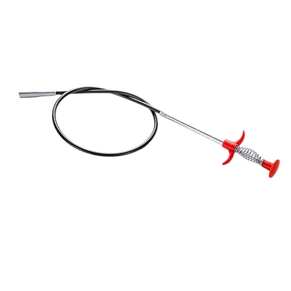 60cm Spring Pipe Unclogging Tool, Drain Cleaning Stick Blockage Remover Cleaning Home Kitchen Curved Sink Tool
