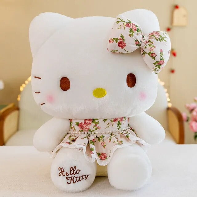 60cmBig Size Kawaii Sanrio Rich Flower Hello Kitty Plush Toy Cartoon ...