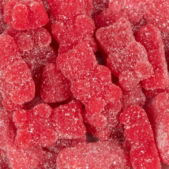 60ct Red Cherry Bulk Sugar Sanded Gummy Bears For Parties, Candy Bowls & Everyday Snacking (12oz)