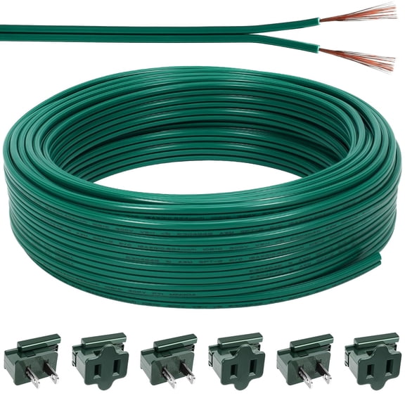 60ft 18/2 Low Electrical Wire with 6 Vampire Plugs
