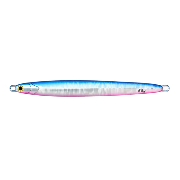 60g Metal Jig Lure for Saltwater Fishing 13cm Slow Pitch Jigging Sinking Iron Plate Lure for Boat and Offshore Casting
