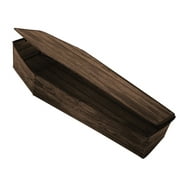 Seasonal Visions MR124539 60 in. Collapsible Coffin with Lid Wooden, Brown