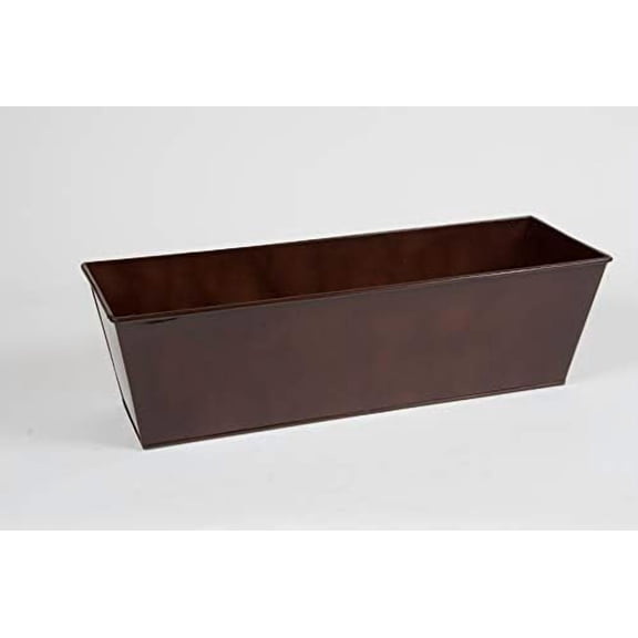 60in. Galvanized Tapered Window Box - Oil Rubbed Bronze Powder Coat Finish$$Garden & Patio