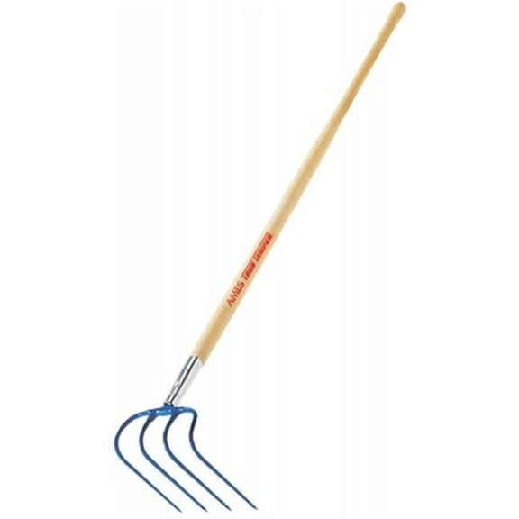 60in. Handle Four 10in. Curved Tine Manure Fork