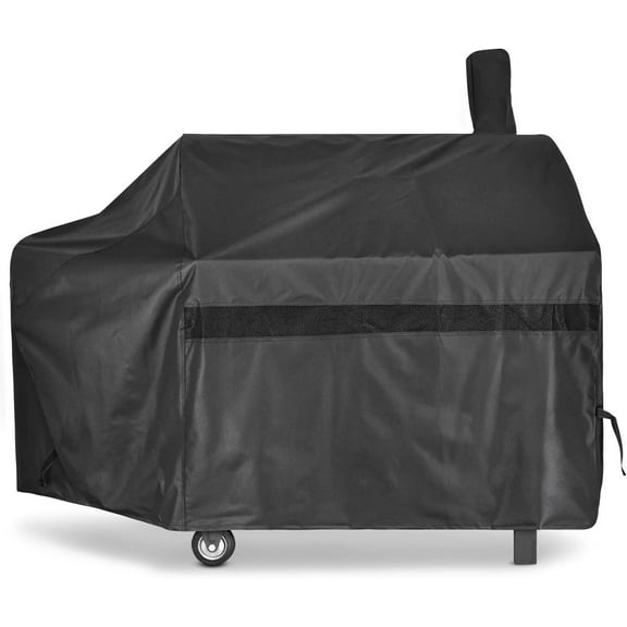 60in Offset Smoker Charcoal Pellet Grill Cover,600D Heavy Duty Waterproof