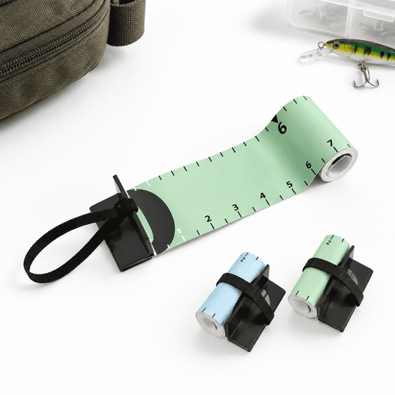 60in Roll Up Waterproof Fishing Ruler with Bump Board, Green