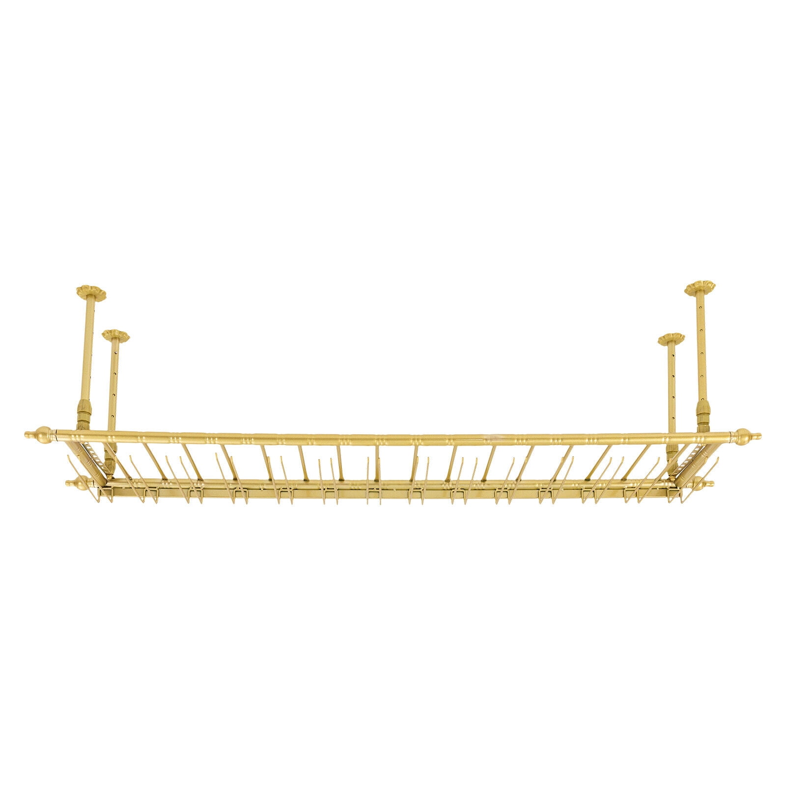 60in Wine Ceiling Rack, Hanging Bar Glass Rack&Hanging Bottle Holder