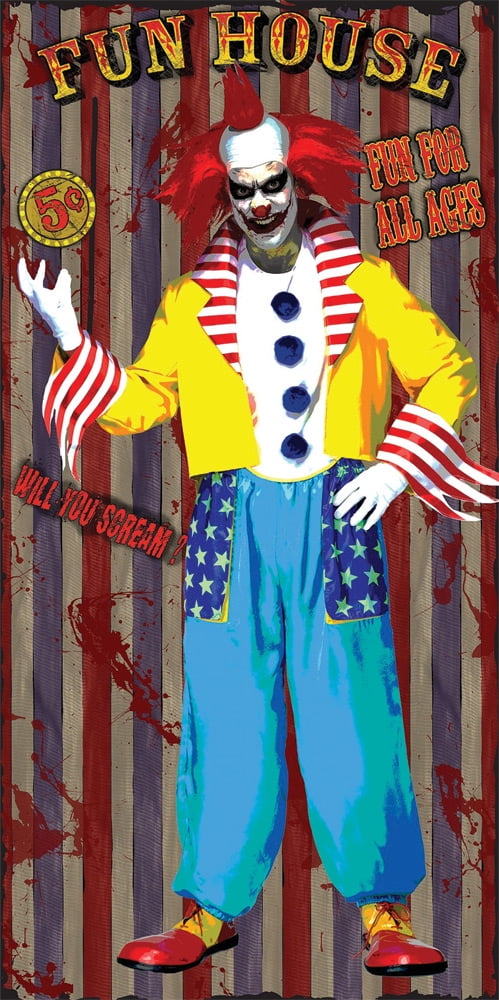 60in. x 30in. Door Cover Fun House Halloween Decoration