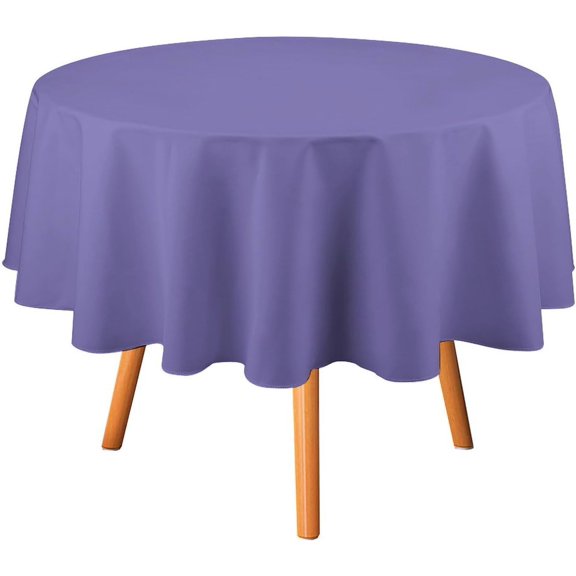 60inch Round Table Cloth, Modern Elegant Solid Periwinkle Tablecloths Washable Table Cover for Kitchen Dinning Party Tabletop Modern Decoration