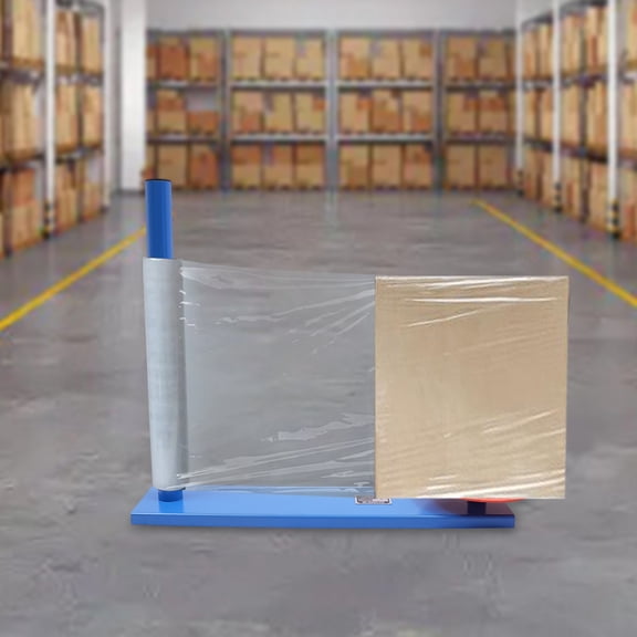 60kg/ 132.28 Lbs Manual Handle Stretch Film Wrapping Dispenser, L-Shaped Packing Machine, Wrapping Machine for Packing Items.