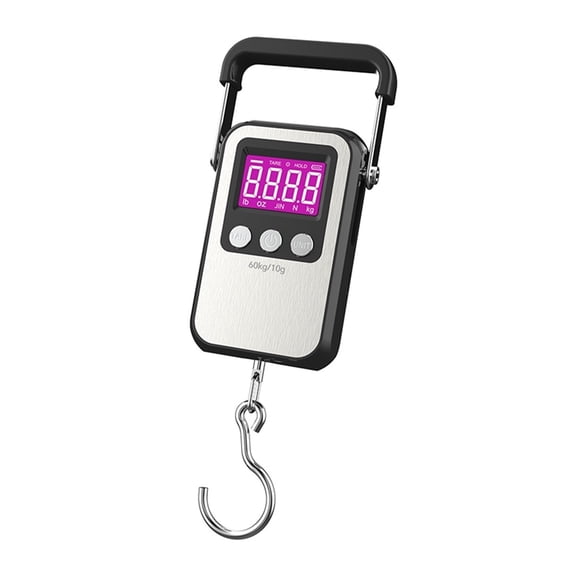 60kg Digital LCD Hanging Hook Scale 10g Electronic Luggage Fish Scales Battery/USB Weighing Balance ,Portable