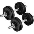 60lbs Pair Cast Iron Weights Adjustable Dumbbell Sets for Home Gym with Bars, Plates, Collars