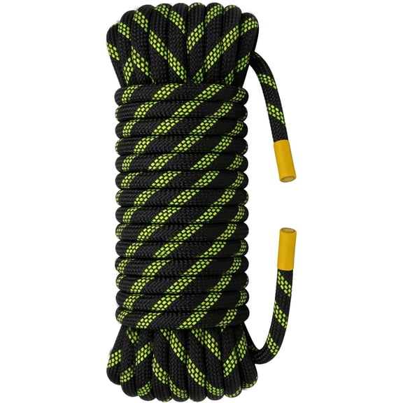 60m Climbing Rope 197ft Outdoor Static 1/2 inch Heavy Duty Rappelling Rope 12mm for Escape Rope Ice Climbing Equipment Fire Rescue Parachute