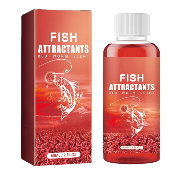 Fishing Attractant for Instant Chumming and Enhanced Feeding Stimulation | 60ml Concentrated Liquid Bloodworm Scent Formula for Acting Fish Aggregation Outdoor Angling