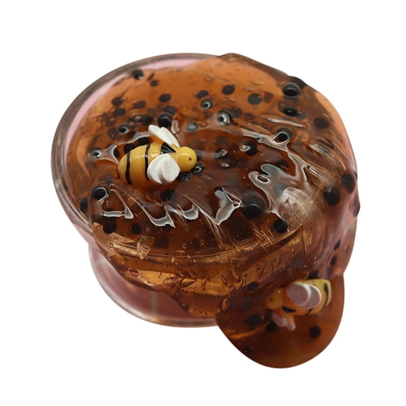 60ml Crystal Slime Toys Clear Honey Slime Bee Polymer Modeling Slime Toy
