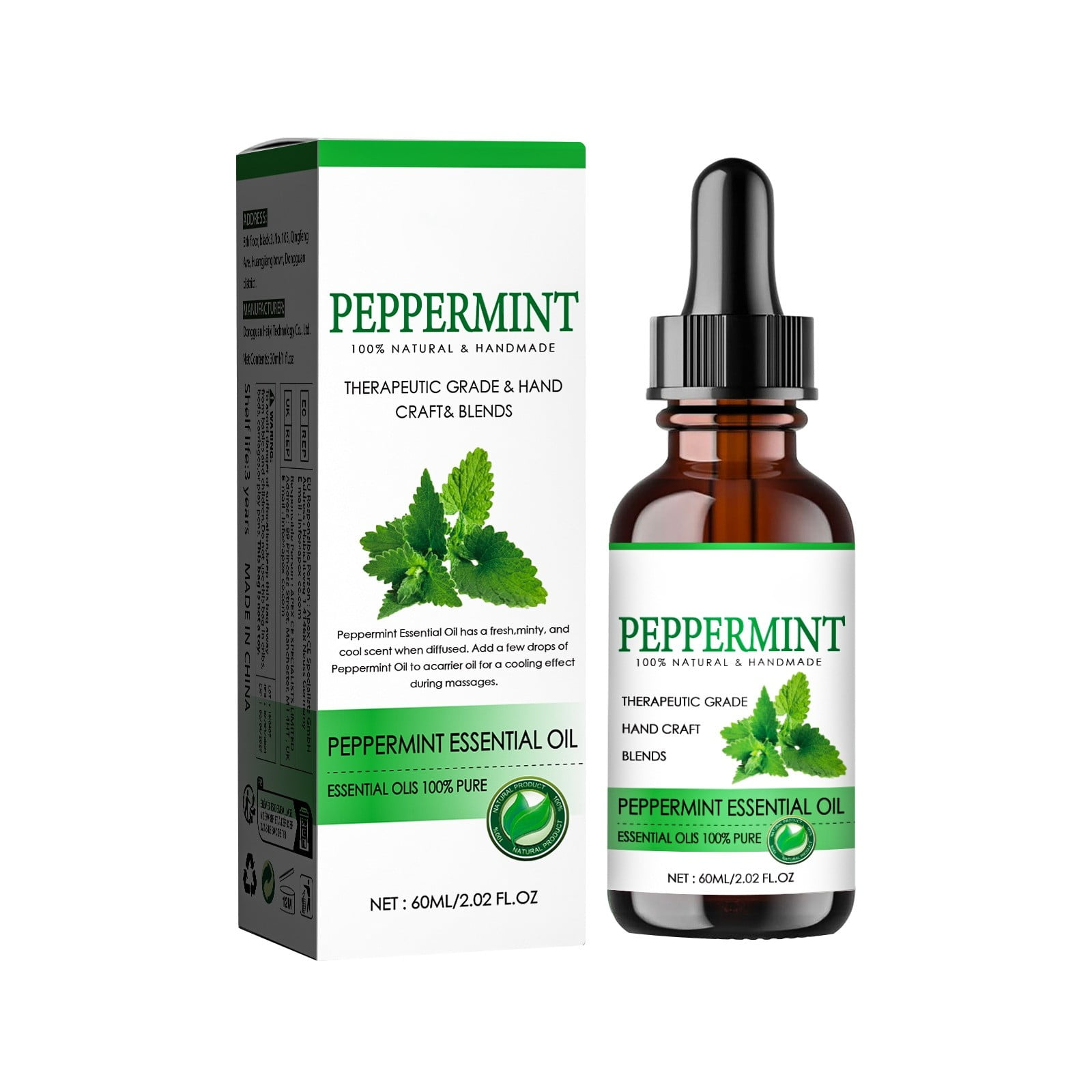 60ml Peppermint Massage Oil Belly Oil Oil Targets Belly Natural Oil
