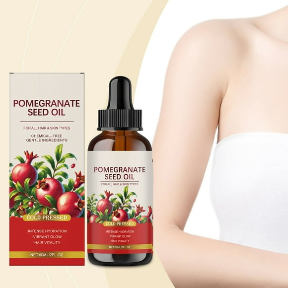 60ml Pomegranate Oil - Deep Hydrating & Soothing Facial Oil for All Skin Types, Rich in Antioxidants, Cold-Pressed, 100% Pure, Non-Comedogenic, Anti-Aging Moisturizer