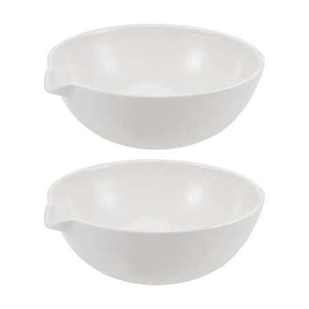 60ml Porcelain Round Form with Spout Dish Basin 2 Pack