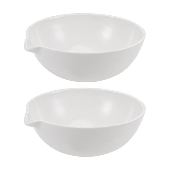 60ml Porcelain Round Form with Spout Dish Basin 2 Pack