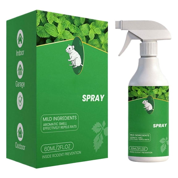 60ml Rodent Repellent Spray with Peppermint Oil and Lemongrass Extract for Indoor and Outdoor Use