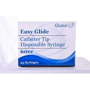 60ml Syringe Only with Catheter Tip - 10 Syringes Without a Needle by Easy Glide - Great for Medicine, Feeding Tubes, and Home Care