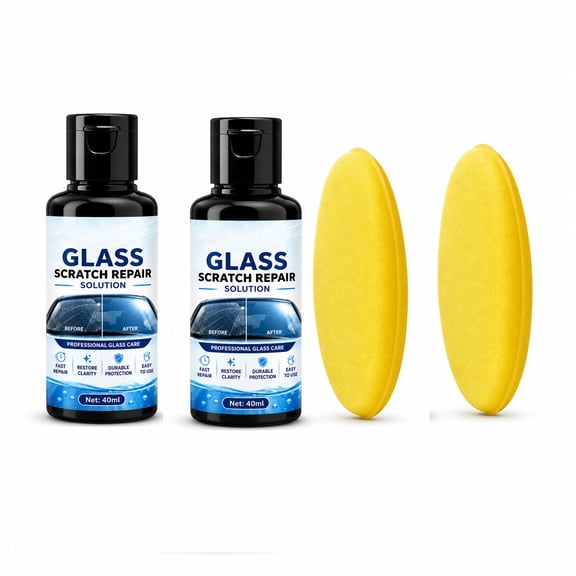 60ml Windshield Crack Repair Kit, Automotive Glass Chip Nano Resin Filler,2pc
