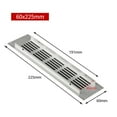thumbnail image 1 of 60mm Aluminium Rectangular Cabinet Wardrobe Air Vent Grille Ventilation-Cover, 1 of 3