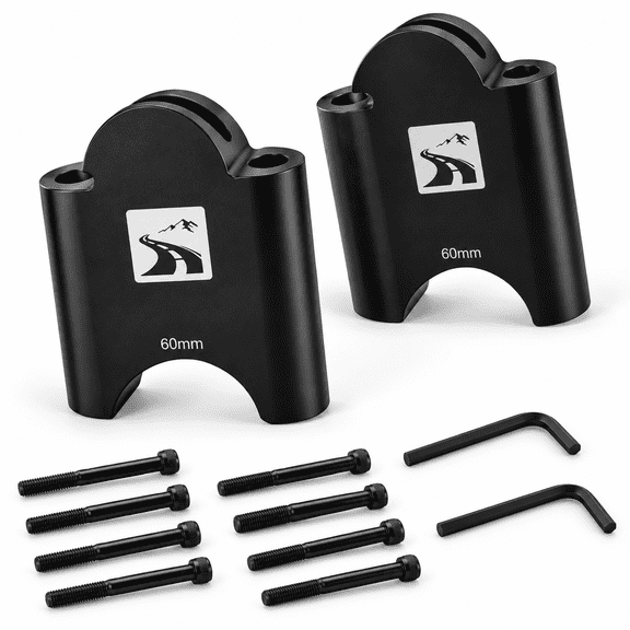 60mm Aluminum Aerobar Riser Kit Clip On Aero Bars Armrest Handlebar Spacers