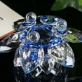 thumbnail image 1 of 60mm Crystal Glass Lotus Flower Paperweight - Feng Shui Decor Ornament for Good Luck & Positive Energy, Home Office Desk Decor, 1 of 5