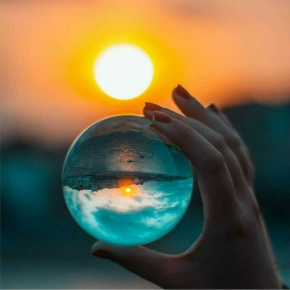 60mm Glass Crystal Ball Clear Photography Lens Sphere Magic Meditate Home Mascot
