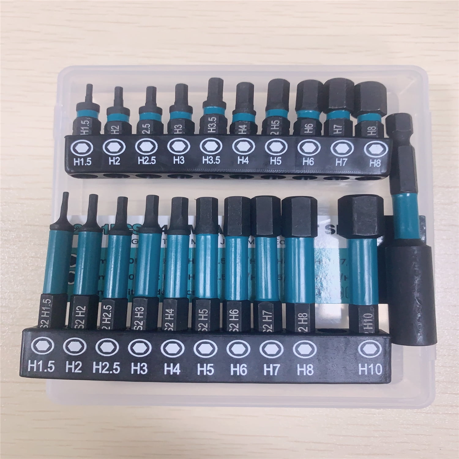 60mm Hex Head Wrench Screwdriver Drill Bits Sets, 20PCS Hex Allen Key