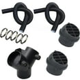 60mm Pipe Ducting Y Piece + Warm Air Outlet Vent & Hose Clip For Diesel