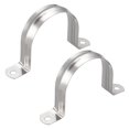 thumbnail image 1 of 60mm Rigid Pipe Strap, 304 Stainless Steel, 2 Hole Clamps, 2 Pcs, 1 of 3